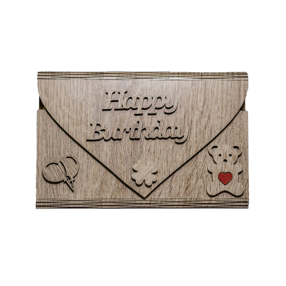 Happy Birthday Greeting Cards with Magnetic Money Pocket Ver. 1