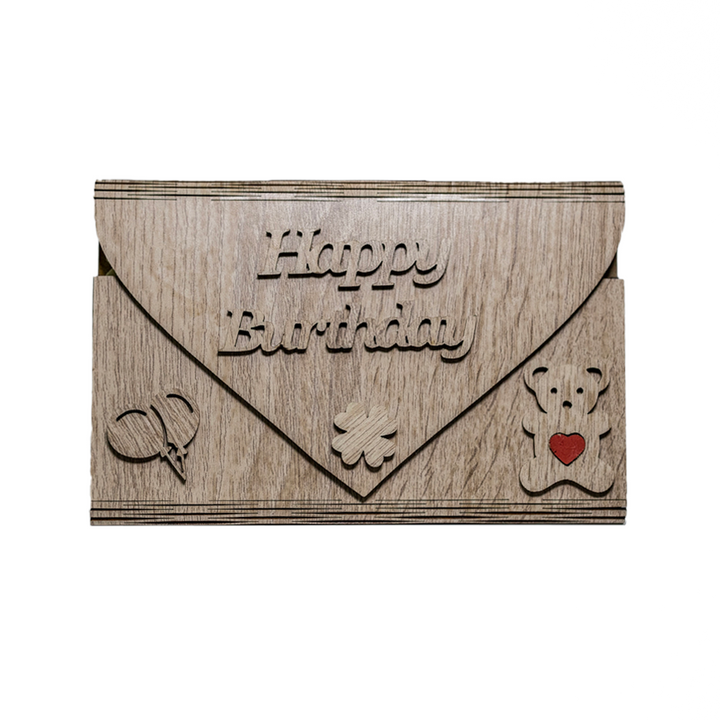 Happy Birthday Greeting Cards with Magnetic Money Pocket Ver. 1