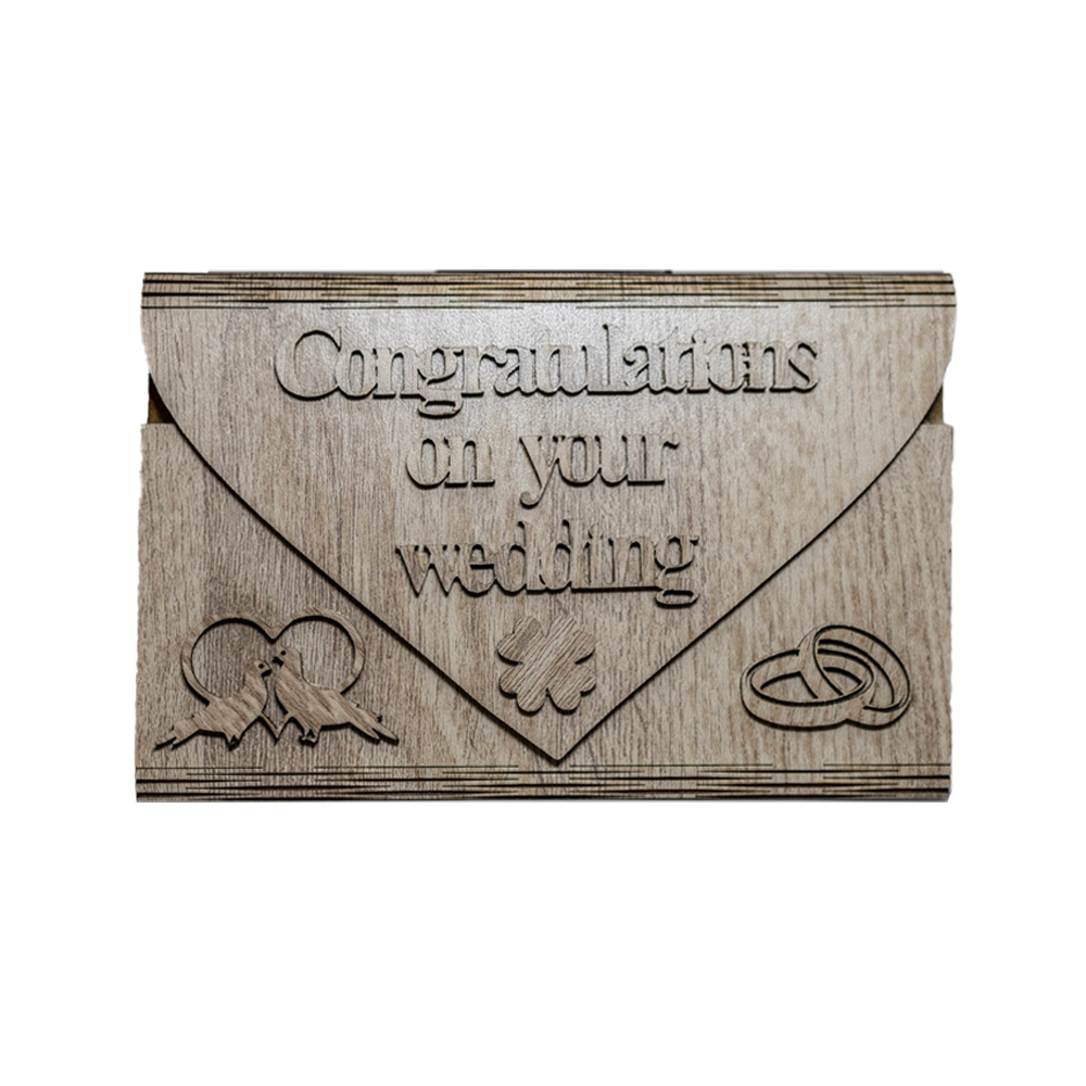 Wedding Greeting Cards with Magnetic Money Pocket