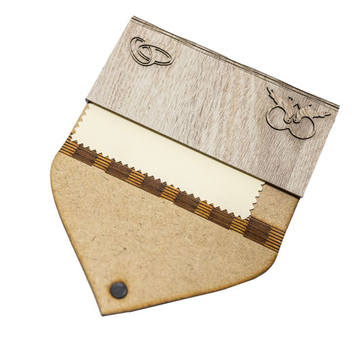 Wedding Greeting Cards with Magnetic Money Pocket