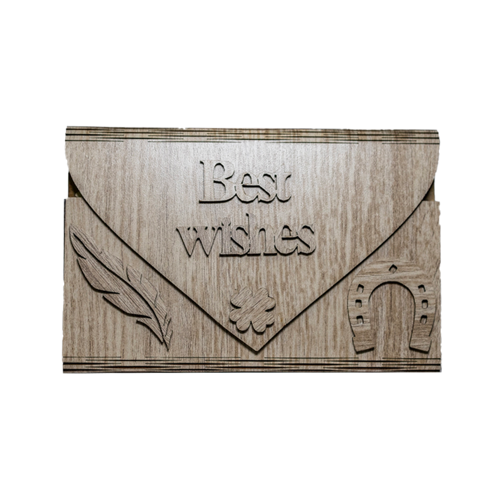 Best Wishes Greeting Cards with Magnetic Money Pocket
