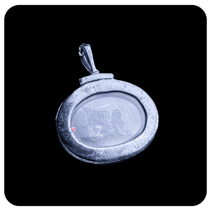 THE SPHINX, Intaglio Pendant, Quartz Stone
