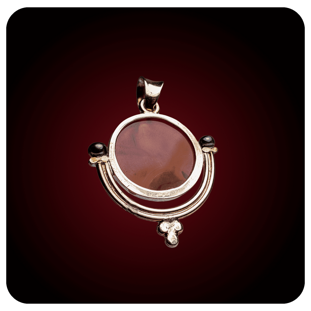 Pottery scene, Intaglio Pendant, Carnelian