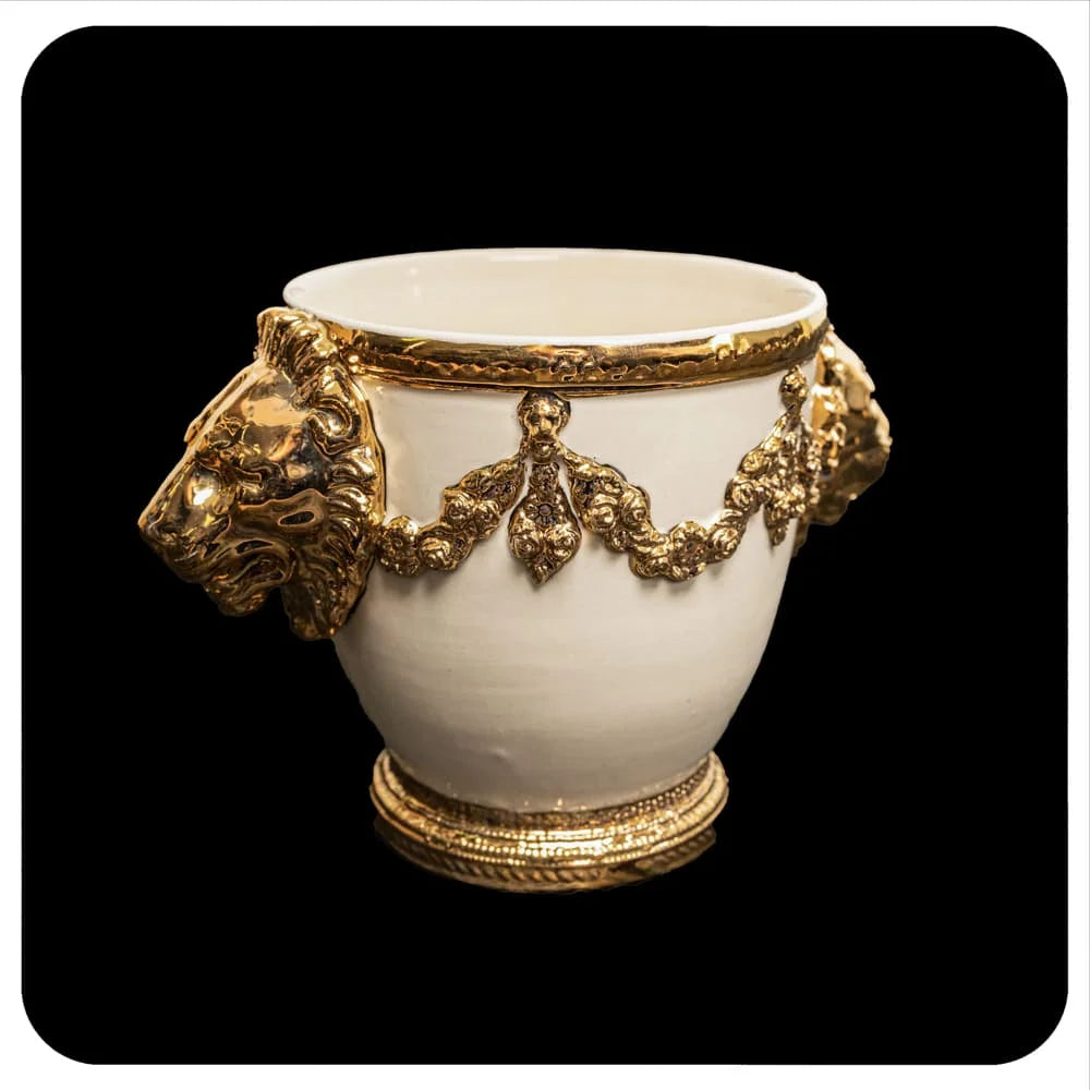 Mug - Golden Lions - Gold Plated