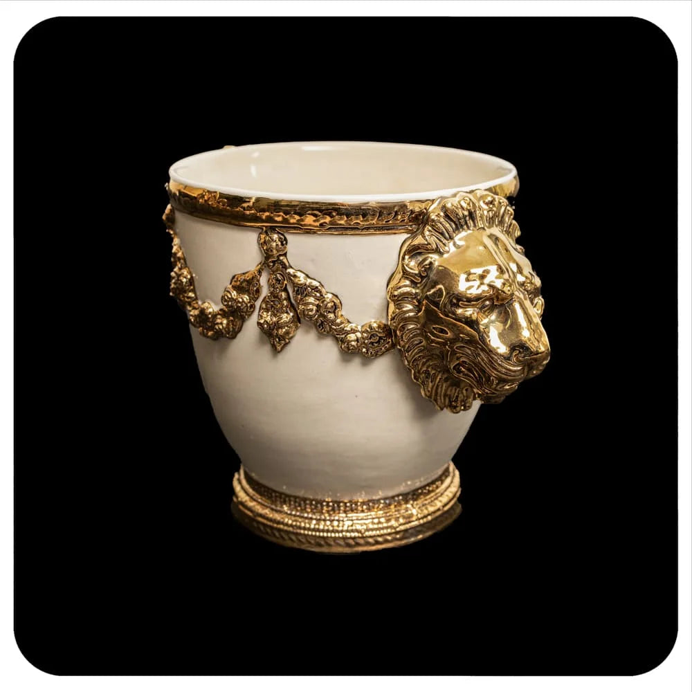 Mug - Golden Lions - Gold Plated