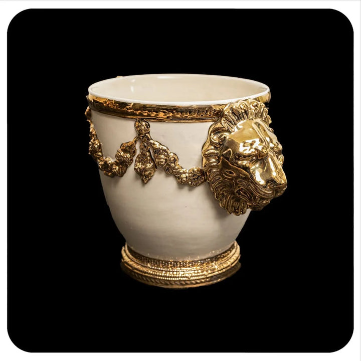 Mug - Golden Lions - Gold Plated
