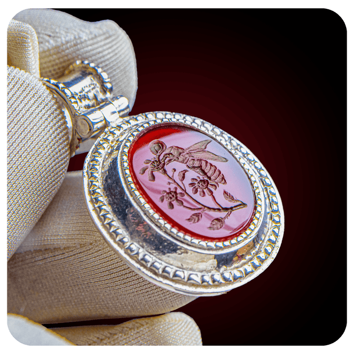 Humming bee, Intaglio Pendant, Carnelian Stone