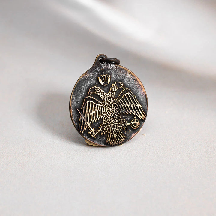 Double Roman Eagle Pendant