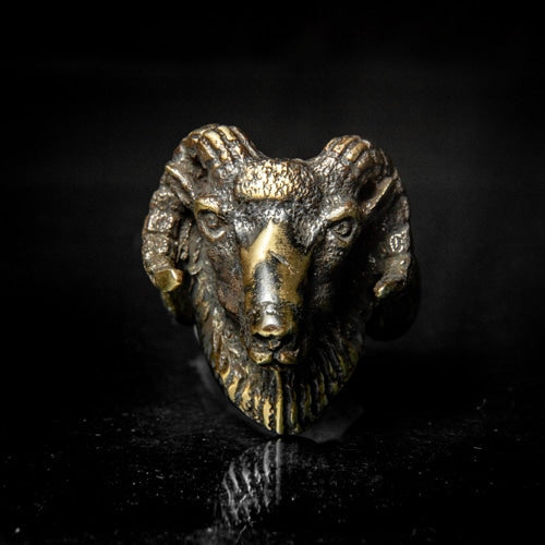 Baphomet Head Ring - SPQR SHOP