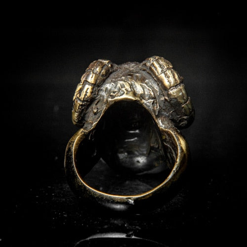 Baphomet Head Ring - SPQR SHOP