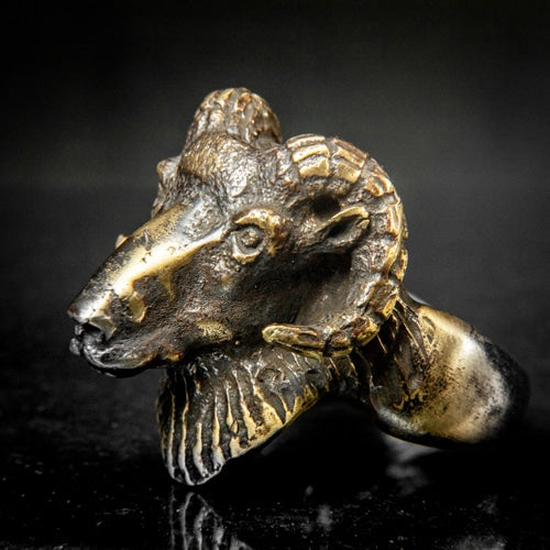 Baphomet Head Ring - SPQR SHOP