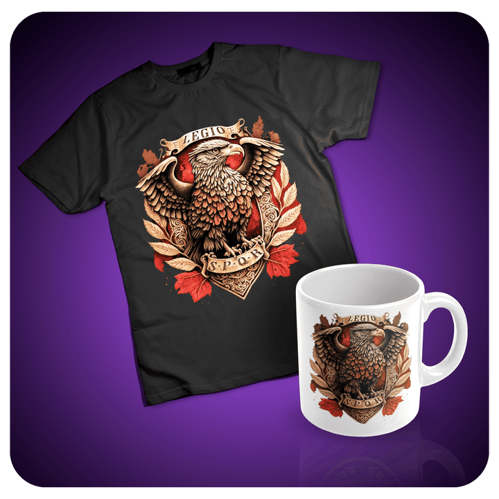 Legio SPQR, Roman Eagle T-Shirt and Mug - Set