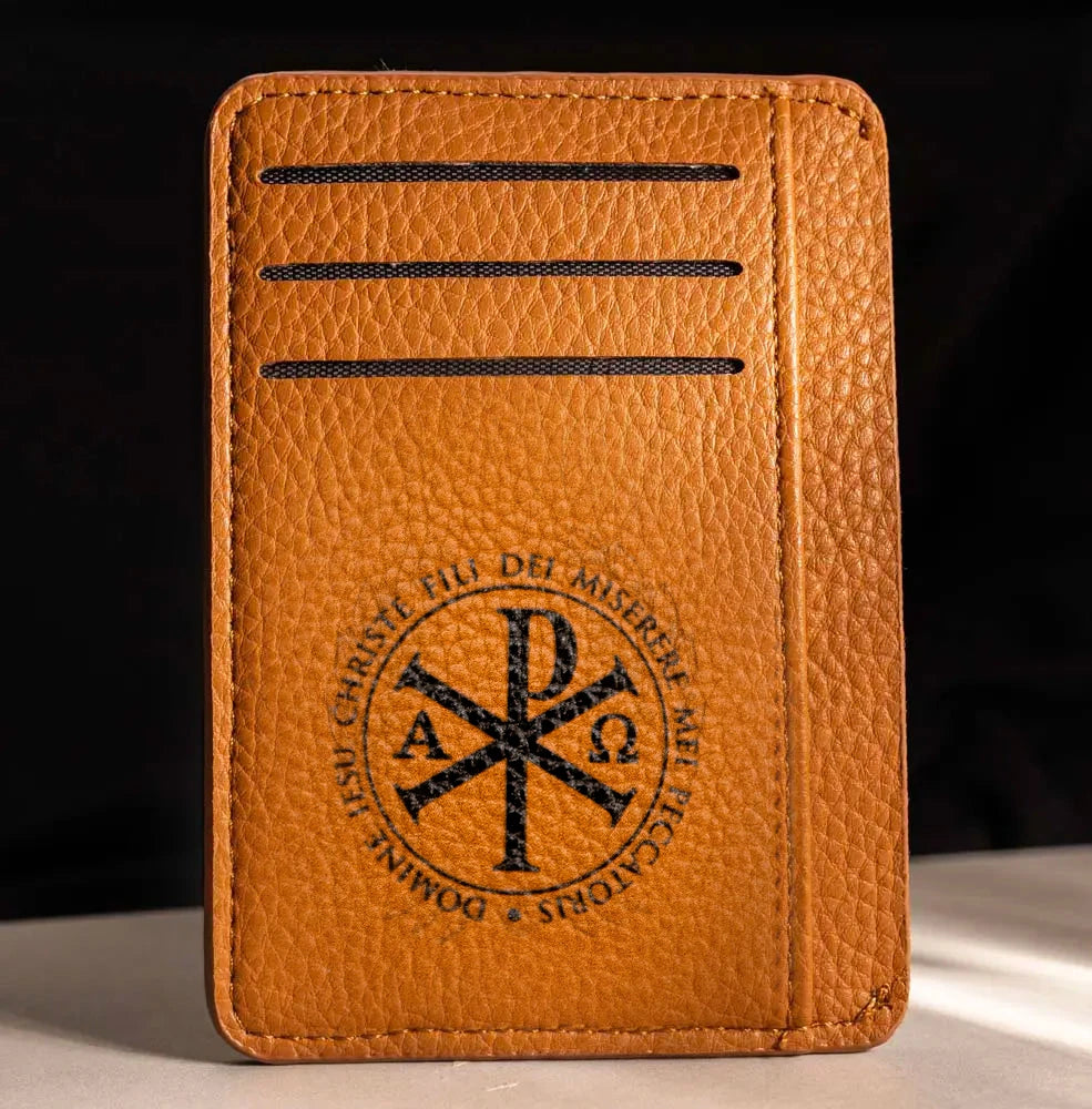 Chi Rho Leather Wallet
