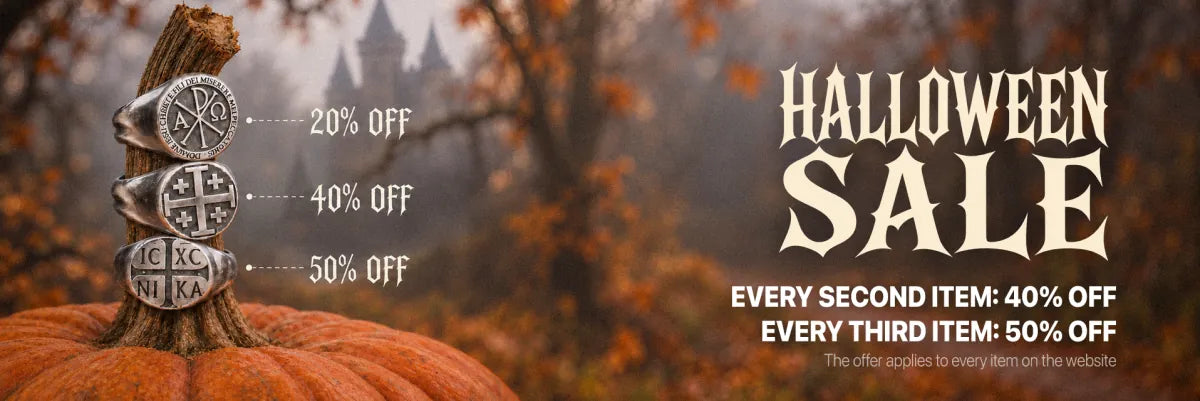 Halloween Sale. Second item 40% off, third item 50% off, on every item.
