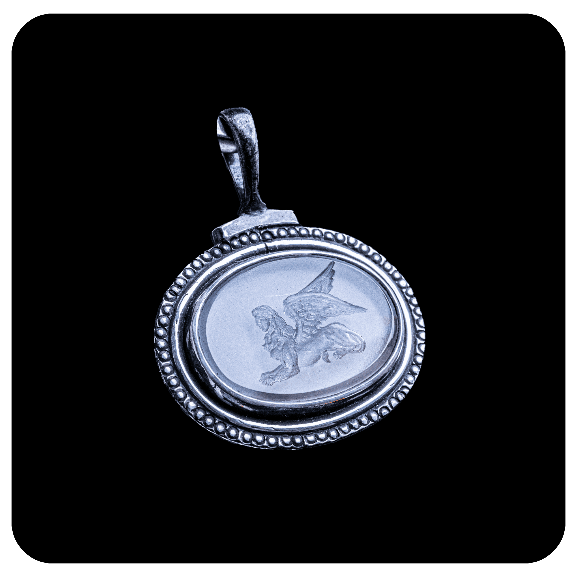THE SPHINX, Intaglio Pendant, Quartz Stone - SPQR SHOP