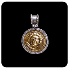 Silver and Bronze Coin Pendant Ver III - SPQR SHOP