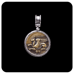 Silver and Bronze Coin Pendant Ver I - SPQR SHOP