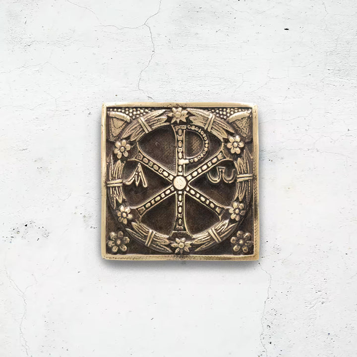 Chi-Rho Bronze Plaque