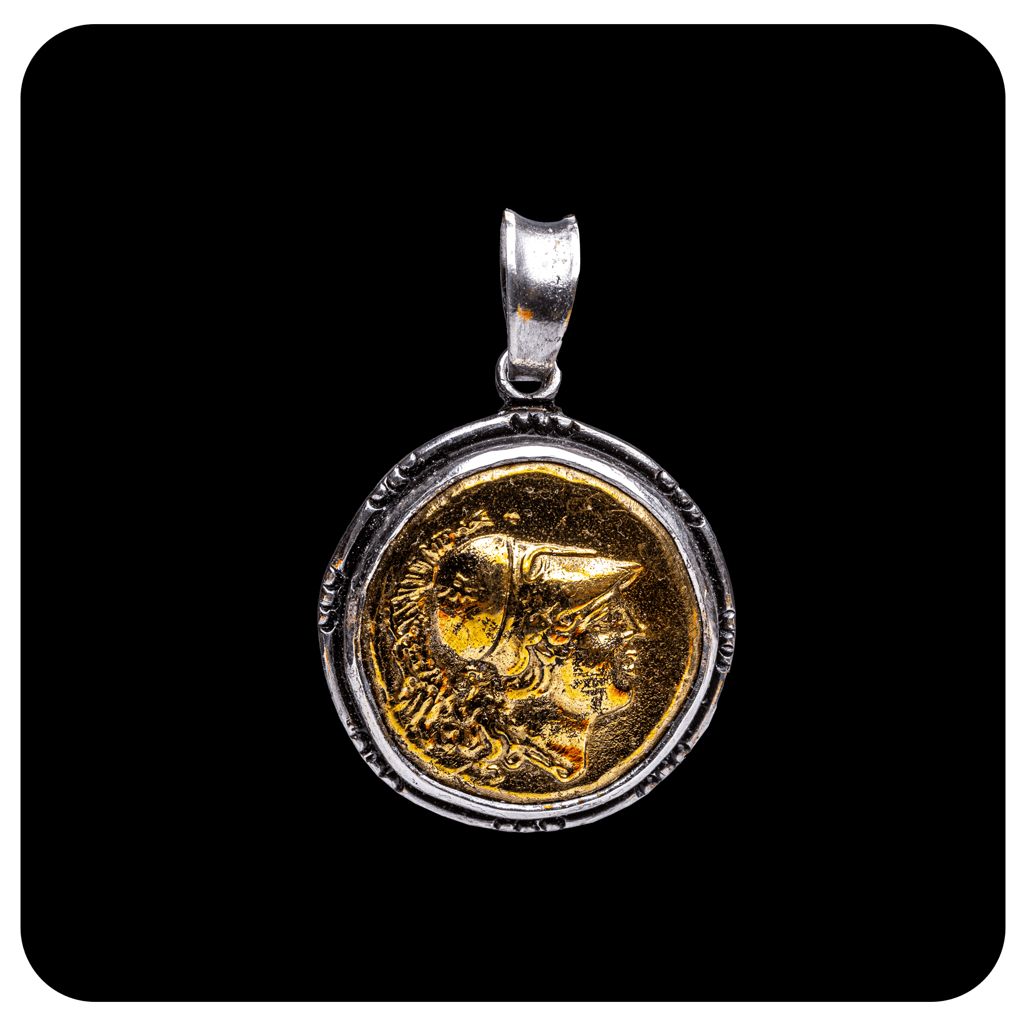 Silver and Bronze Coin Pendant Ver II - SPQR SHOP