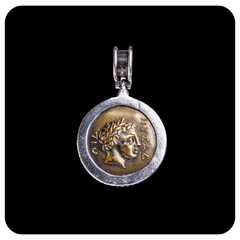 Silver and Bronze Coin Pendant Ver I - SPQR SHOP