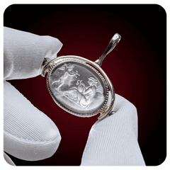 Angel and Woman, Intaglio Pendant, Topaz Stone - SPQR SHOP
