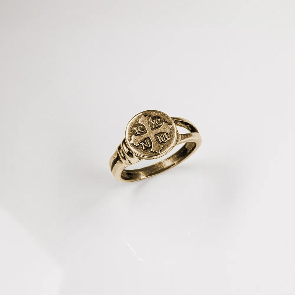 Womans A-Symetrical Fifth Crusader Ring in Bronze - SPQR SHOP