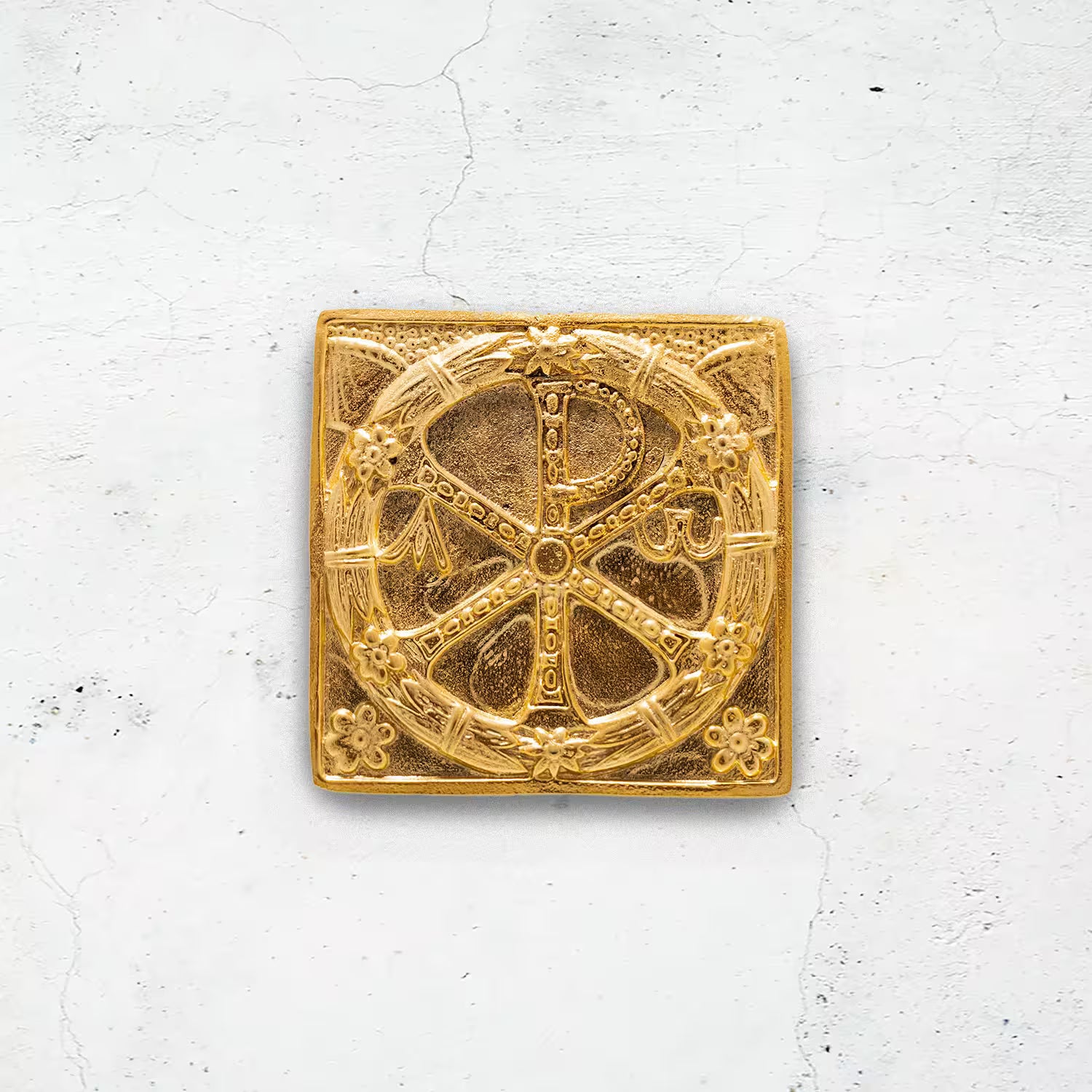 Chi-Rho Gold-Plated Plaque - SPQR SHOP