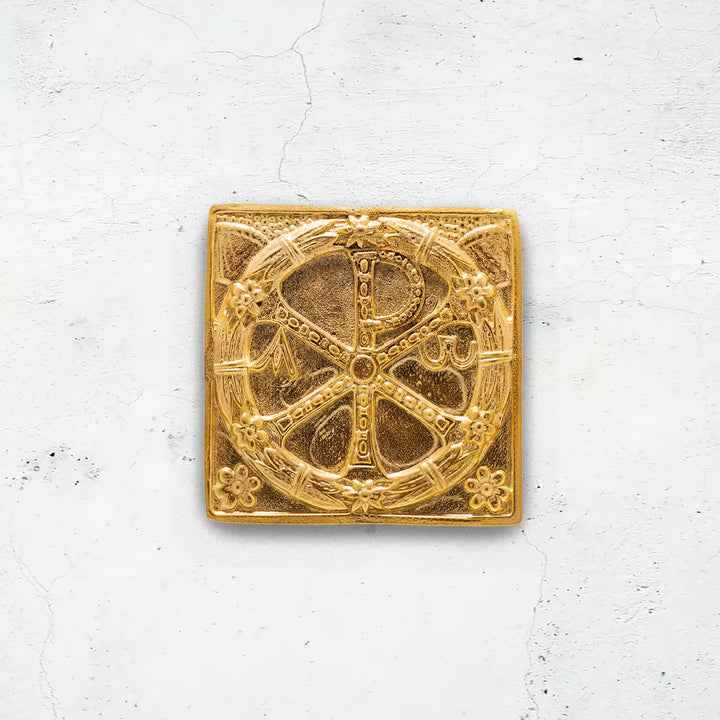 Chi-Rho Gold-Plated Plaque