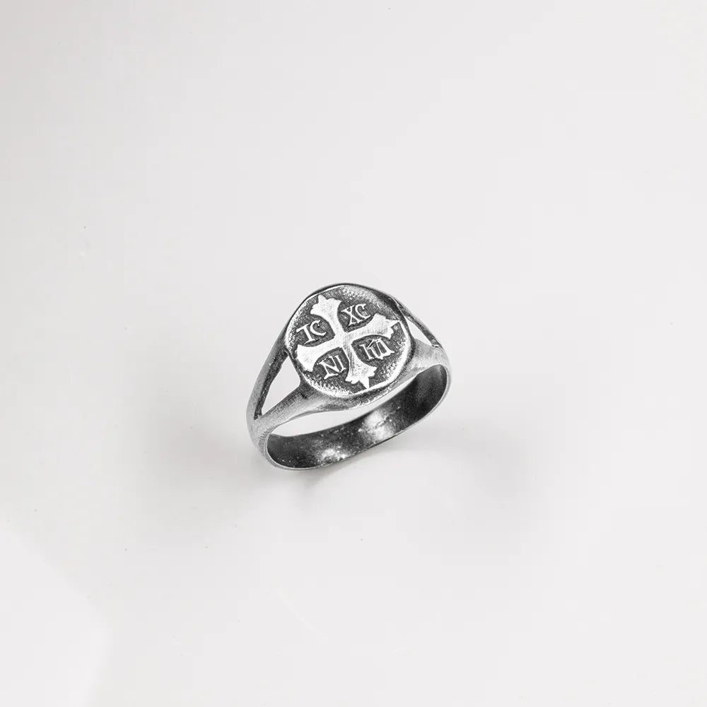 Womans Fifth Crusader Ring in Silver - SPQR SHOP
