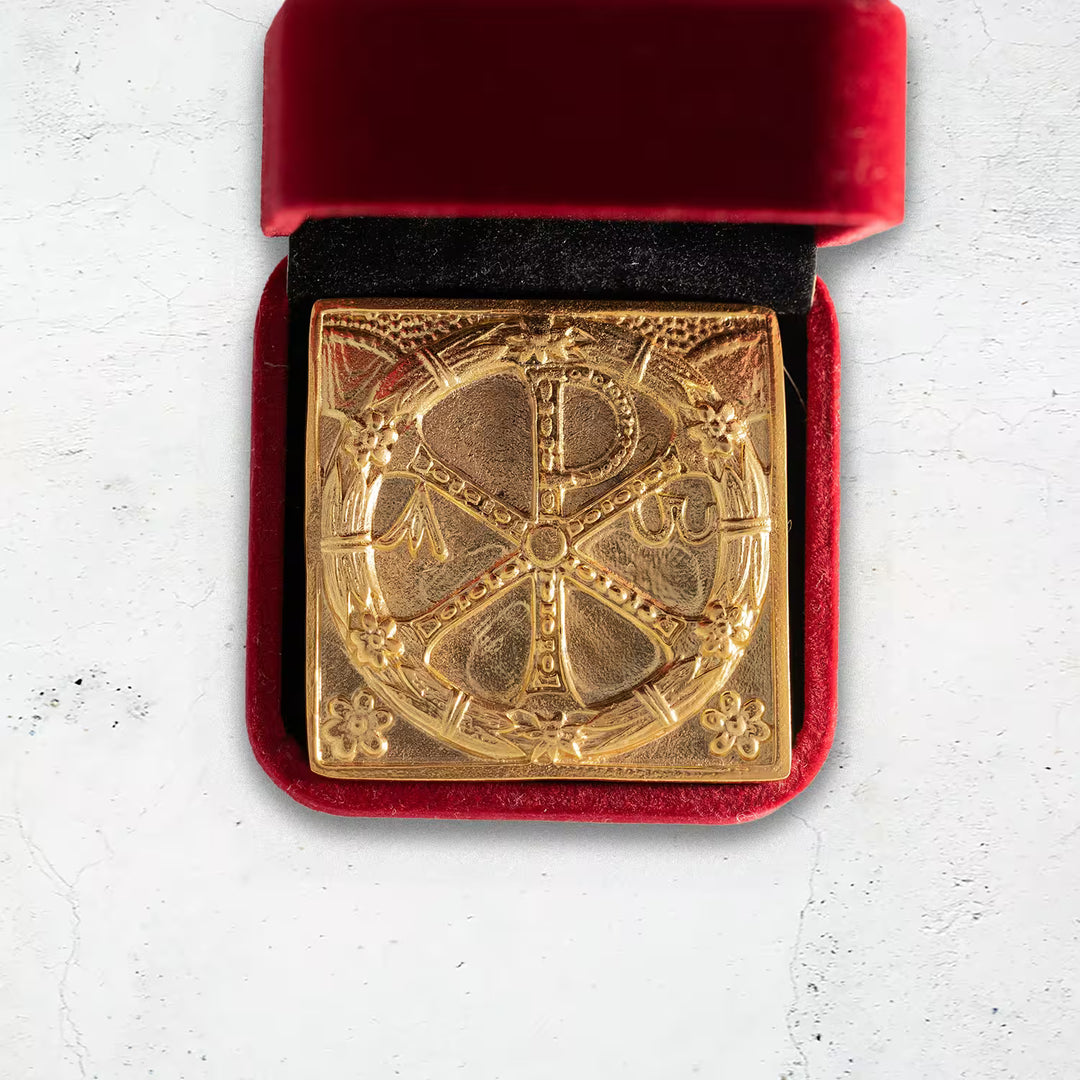 Chi-Rho Gold-Plated Plaque