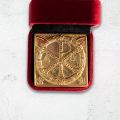 Chi-Rho Gold-Plated Plaque - SPQR SHOP