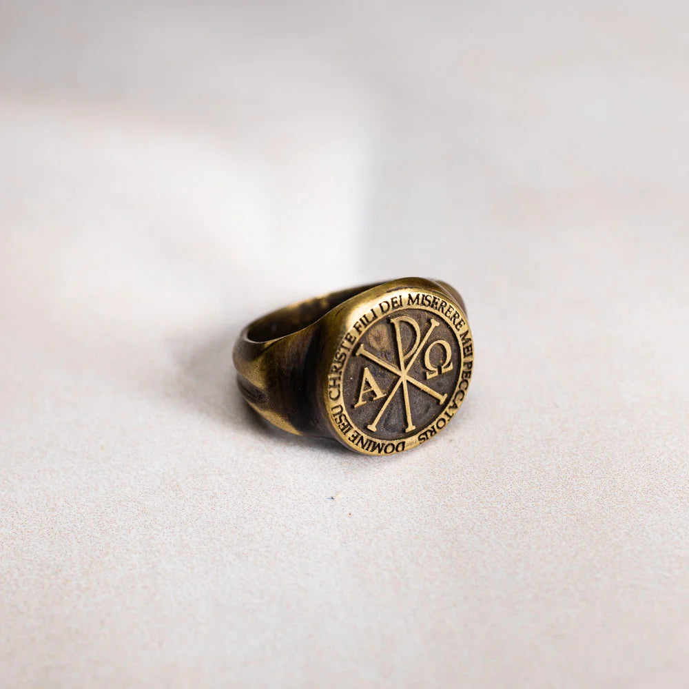 Chi Rho VII, handmade Chi Rho ring by SPQR Shop