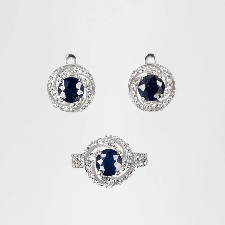 The Imperial Sapphire Spiral Set