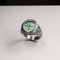 Emerald Intaglio Chi Rho 1 of 10 - SPQR SHOP