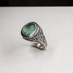 Emerald Intaglio Chi Rho 1 of 10 - SPQR SHOP