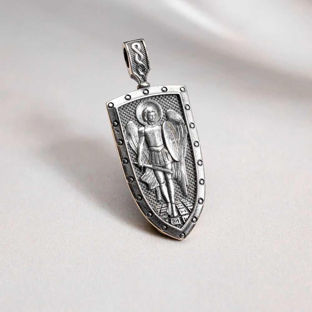 Silver Pendant Crusader Angel - SPQR SHOP