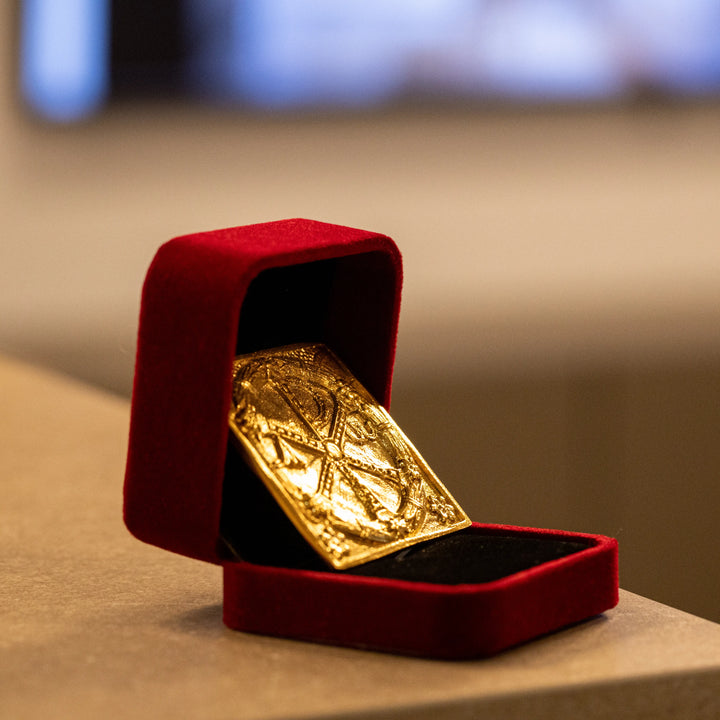 Chi-Rho Gold-Plated Plaque