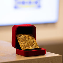 Chi-Rho Gold-Plated Plaque in Gold - SPQR SHOP
