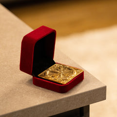 Chi-Rho Gold-Plated Plaque in Gold - SPQR SHOP