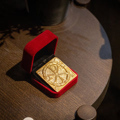 Chi-Rho Gold-Plated Plaque in Gold - SPQR SHOP