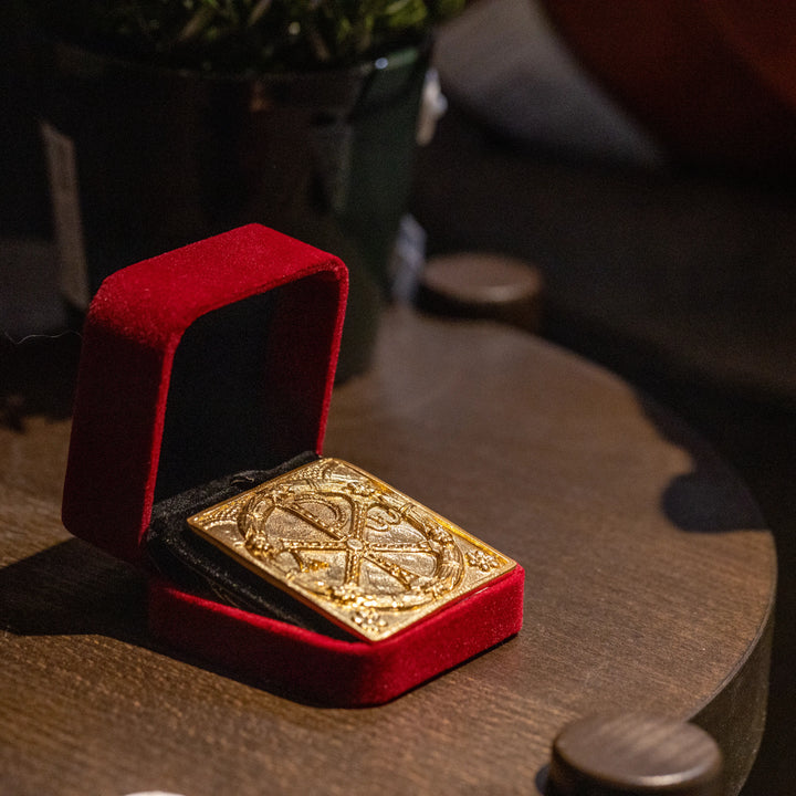 Chi-Rho Gold-Plated Plaque