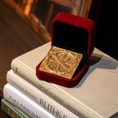 Chi-Rho Gold-Plated Plaque in Gold - SPQR SHOP