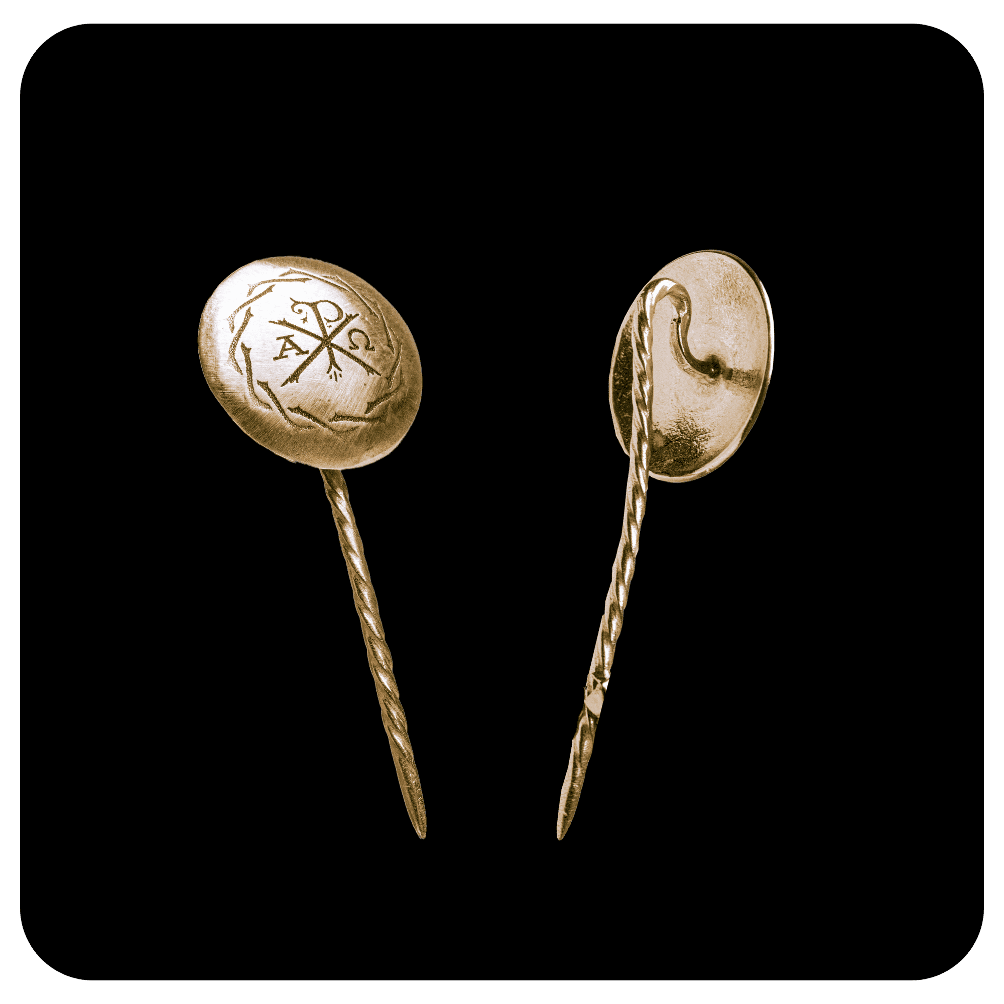 Chi-Rho, Lapel Pin in Gold - SPQR SHOP