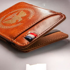 Brown Leather Wallet - SPQR SHOP