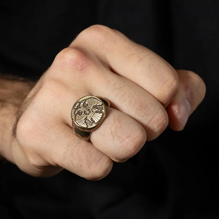 IMPERIAL CHI-RHO RING – THE DOUBLE-HEADED EAGLE