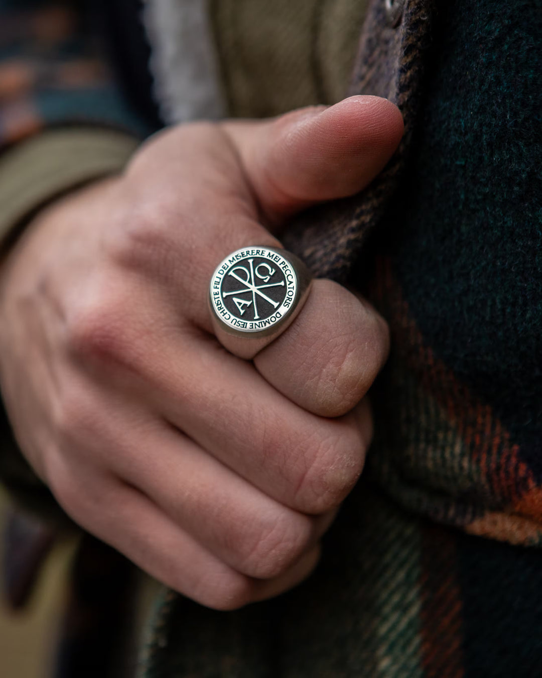 Chi Rho VII worn on hand - SPQR SHOP