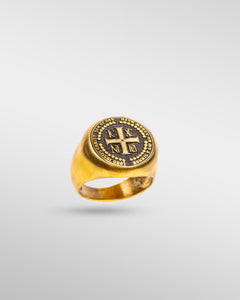 The Seal of Faith - Crusader Ring in Gold - SPQR SHOP