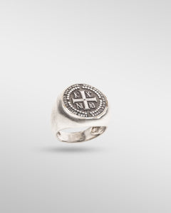 The Seal of Faith - Crusader Ring in Silver - SPQR SHOP
