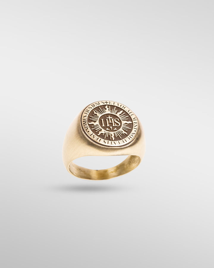 The Divine Name - IHS Ring in Bronze - SPQR SHOP