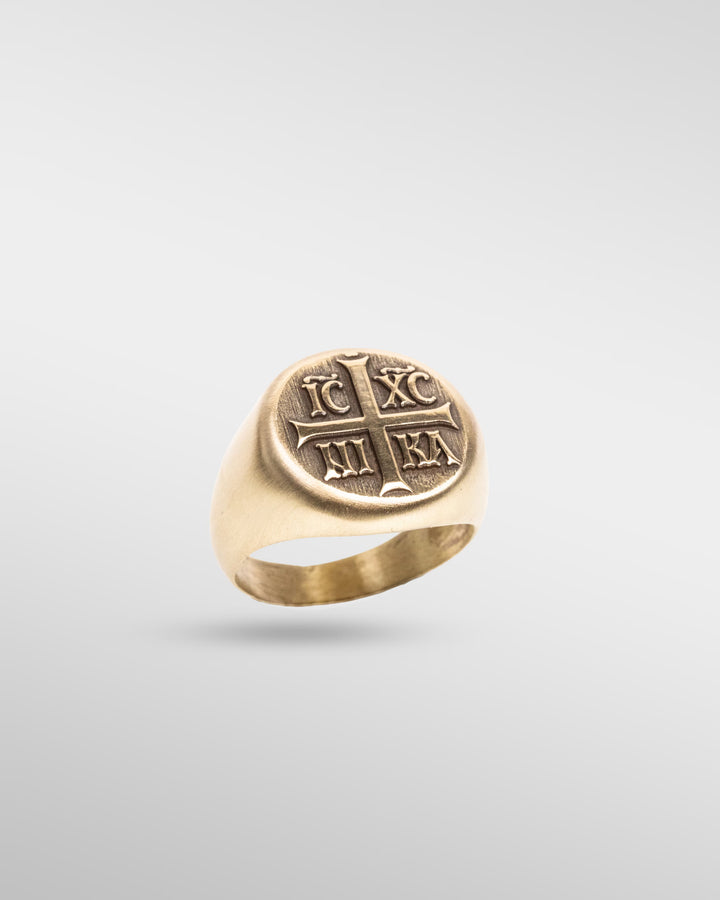 VICTORY OF CHRIST RING – IC XC NIKA CROSS in Bronze - SPQR SHOP